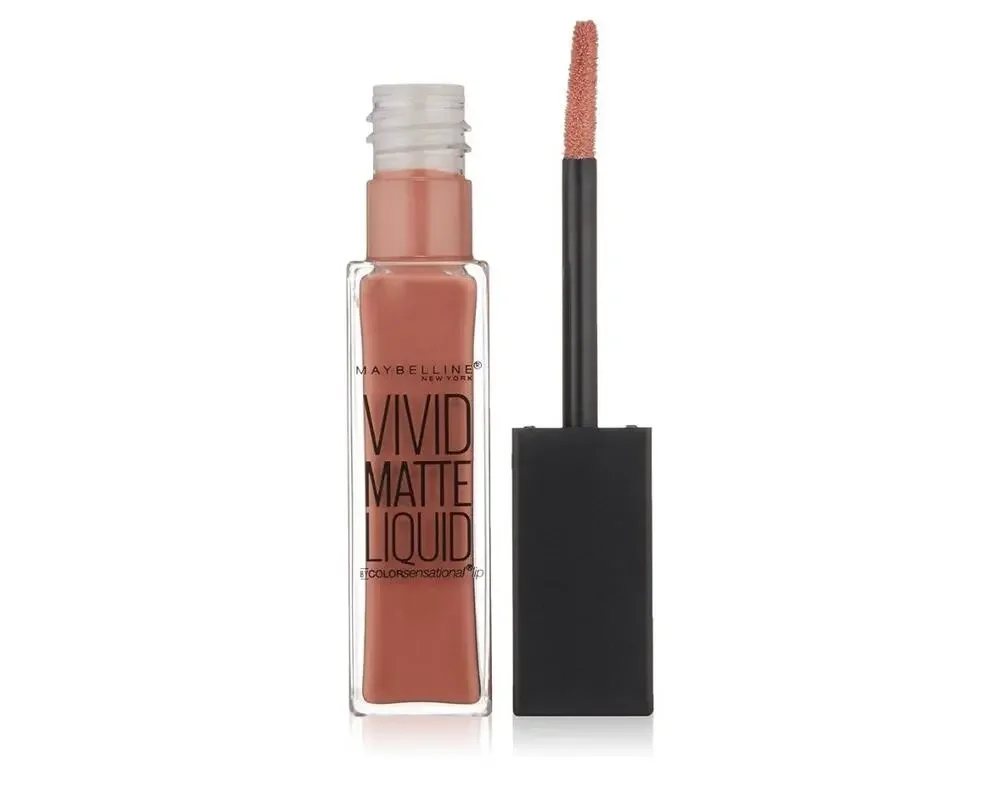 Maybelline New York Color Sensational Vivid Matte Liquid Lipstick, Nude Thrill